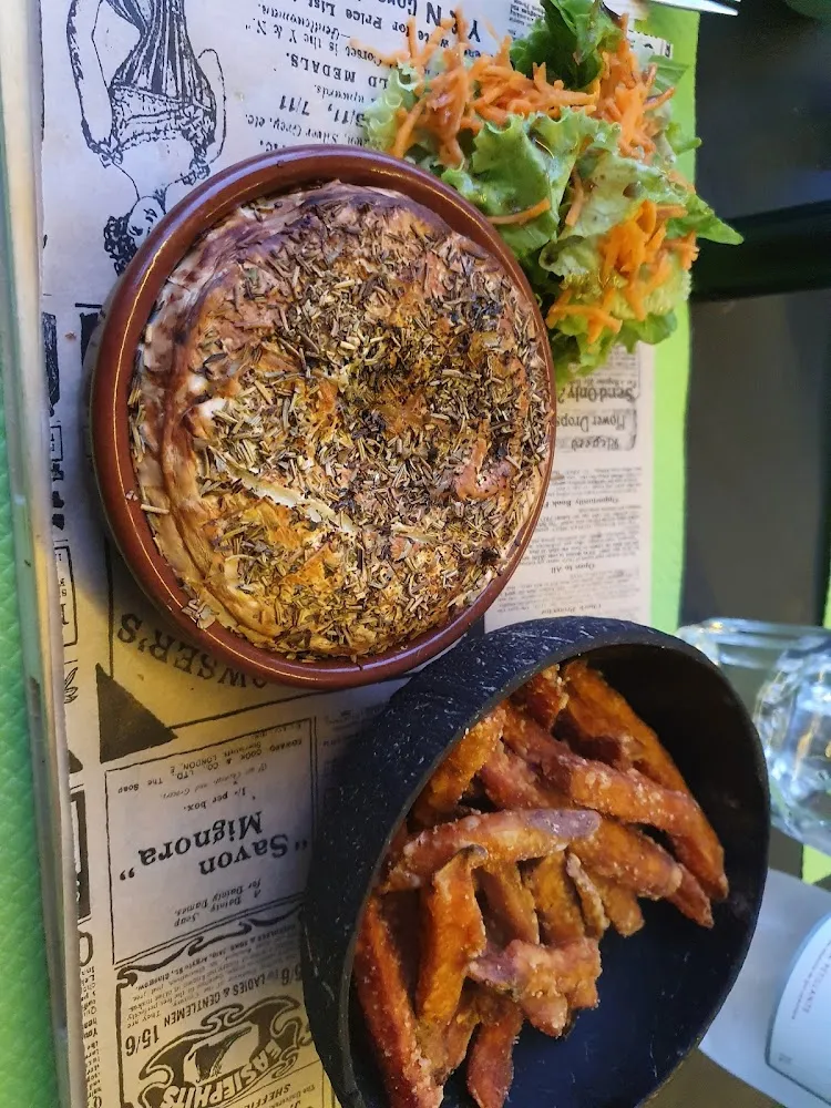 Camembert Rôti Frites de Patates Douces